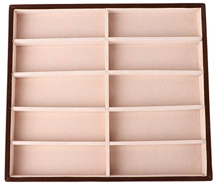 Boîte de présentation de lunettes, boîte de lunettes de soleil 10 grilles organisateur de lunettes moderne coffrets de rangement d'affichage de lunettes, collecteur d'organisateur de lunettes de solei