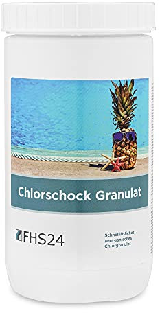 FHS24 Chlorschock Granulat 1kg schnelllöslich Chlor Desinfektion Chlorung Pool Wasserpflege Poolpflege