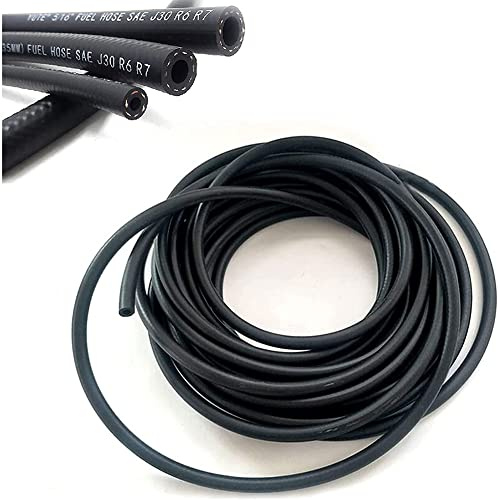 Universal Fuel Pipe LINE Rubber Reinforced for Fuel Hose Engine UNLEADED Petrol Diesel Oil (6.0MM X 12.0MM, 1 Meter)