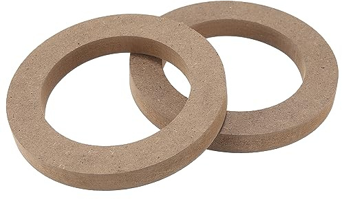 X AUTOHAUX 4 Universal Wooden Car Speaker Mounting Spacer Rings Adapter | 2 Pcs, Subwoofer bracket holder plate
