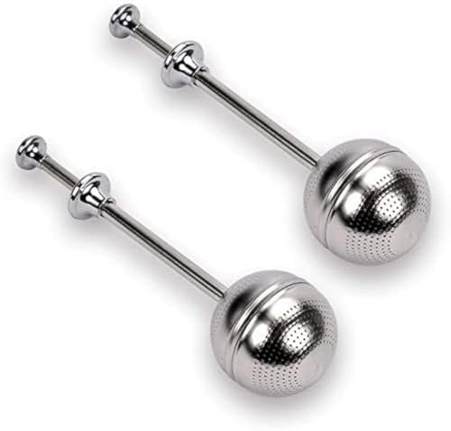 2 Stück Teesieb Teeei Edelstahl Teefilter Tasse,Teesieb Teefilter mit langem Griff,Edelstahl Teesieb Teefilter, Teesieb für Tasse Tea Infuser, Teefilter mit Langem Griff, Kugel Form Teefilter