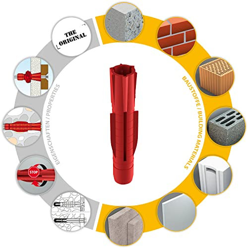 Original Tox TRI Dübel, 5x31 6x36 6x51 8x51 10x61 12x71 14x75 mm - Stückzahl wählbar- Allzweckdübel, Hohlraumdübel (5x31mm 100 Stück)