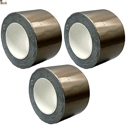 BricoLoco.com Butyl aluminium adhesive tape. Roll 10 m.!!! Butyl rubber. Sealer and repairer. Caravans, water leaks, leaks, bathtubs, waterproofing sealing. (3, Lead Gray)