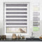 Doppelrollo Klemmfix ohne Bohren Rollos für Fenster ohne Bohren mit Bohren Leinen-grau B110 x H220cm -Stoffbreite 106cm Rollo Fensterrollo Klemmrollos Fensterrollo innen