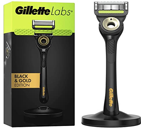 GilletteLabs mit Peelingstange, Gillette Herrenrasierer, 1 Griff – 1 Nachfüllklinge, Geschenkidee für Herren