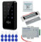 QttyElok IP68 Waterproof Outdoor Door Access Control System Kit RFID Access Control Keypad Touch Panel + 180KG/350lbs Electric Magnetic Lock + Power Supply +10pcs 125KHz Keyfobs