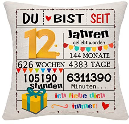 Bommex Geburtstagsgeschenk Geschenk Geburtstag Dekorationen für Frauen Männer Mädchen Jungen Kissenbezüge Zierkissenbezüge für Geburtstag Happy Birthday Geschenk (12)