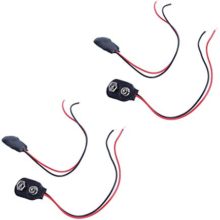 4Pcs 15cm Cable de Alambre 9V 9 Voltios Batería Clip Conector I Tipo