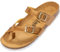 Palado Pantoletten Damen Cres Metallic - elegante Sandalen Made in Spain - bequeme Hausschuhe mit dämpfendem Kork-Fußbett - modische Sommerschuhe Senf/Gold UK7 - EU40