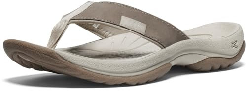 KEEN Damen KONA FLIP TG Flipflop, Brindle/Silver Birch, 40.5 EU