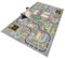 ZFHNYJWKL Kinder spielteppich Auto Jungen & Mädchen Teppich Straßenteppich Bauteppich Stadtstadt Lernbereich Teppich Pädagogischer Antirutsch für Kinderzimmer Grau Blau Grün(A,160X230CM)
