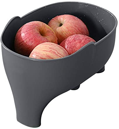 Dirfuny Elephant Drain Basket - Kitchen Sink Filter - Grey PP - 22x14x10cm
