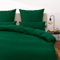 Blumtal Housse de Couette 200x220 + taie d'oreiller 40x80cm- Parure de lit 200x220 certifié Oeko-TEX -Vert Foncé