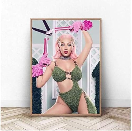 Poster Doja Cat Poster Musik Sänger Star Poster Foto Porträt Bilder Leinwand Malerei Poster Und Drucke Wand Kunst Home Decor 50X70Cm Kein Rahmen
