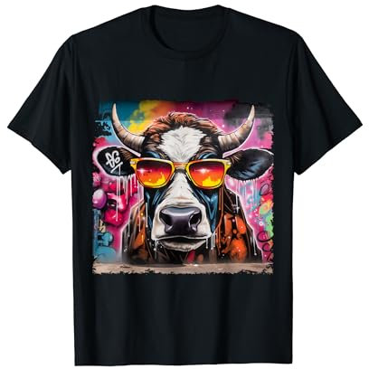 Coole Kuh mit Sonnenbrille Kuhl Landwirt Bauer Geschenk T-Shirt