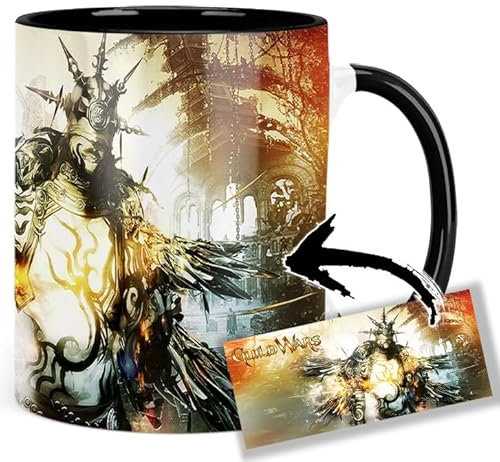 Guild Wars Tasse Innen & Henkel Schwarz Keramikbecher Mug