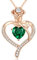 CDE Jewellry Birthstone Collana Donne, 925 Sterling Silver Rose Gold Jewellry Rose Heart Collana Pendente Anniversario Compleanno Regalo di Natale per donne Moglie Mamma Fidanzata Lady Suo 05