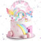 5th Birthday Unicorn Cake Toppers Set, Unicon Party Decorations Rainbow Clouds Cupcake Toppers Rainbow for Girl Birthday Party Supplies Anniversary Wedding Baby Shower