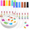 Elezeal Floating Painting Marker Pens, 12 Colors Magical Water Pen Erasable Painting Doodle Pens Whiteboard Markers Set with 2 Spoon and Colourful Box for Girls Boys Gifts