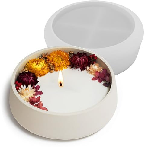 Wehous Große Silikonschüsselform, 18,3 cm, runder Behälter, Harz-Betonform für Schalen, Silikonformen für Epoxidharz, Weihnachten, Valentinstag, Kerzen, Blumentopf, DIY, Aufbewahrung, Kunst, Handwerk,