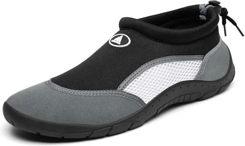 Mishansha Unisex Badeschuhe Erwachsene Outdoor Wasserschuhe Atmungsaktiv Schwimmschuhe Leicht rutschfest Schuhe Für Damen Männer, Schwarz 43