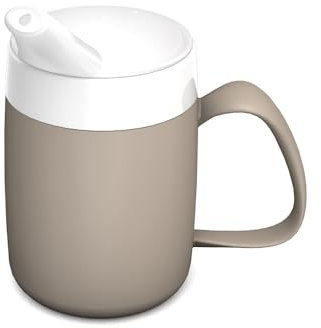 Ornamin Becher mit Trink-Trick mit Schnabelaufsatz, leinen