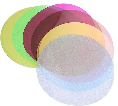 HOMSFOU 8stücke Teiliges Farbfilter Kamera Lichtfarbkorrekturfolie Selbstklebend Geeignet Für Foto Video Theater Partybeleuchtung Zufällige Farben
