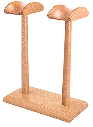 Cenz-888 Headphone Hanger, Dual Wood Headphones Stand Holder Creative Headphone Display Shelf Compatible with Gaming Headsets and Wireless Headphone Headphone Stand Holder(Color:A)