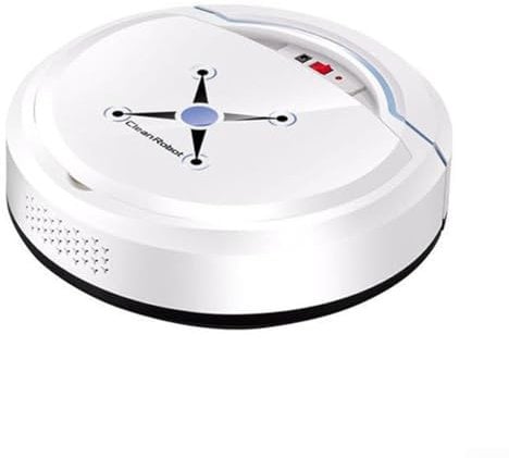 Robot aspirateur, aspirateur robotique intelligent à aspiration ultra puissante, aspirateur automatique rechargeable par USB, robot nettoyeur automatique pour poils d'animaux, sols durs (blanc)