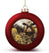 Weihnachtskugel-Ornamente, 3D-Tiere, braune Kuh, Weihnachtsschmuck, hängende Weihnachtsbaumkugeln, rote Weihnachtskugeln, Ornamente für Urlaub, Party, Dekoration, Heimdekoration