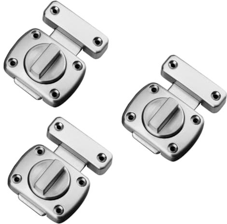 Angoily 3 Pièces verrou poignée de porte crochets de porte serrure porte serrure porte wc loquet de porte de cabine de salle de bain serrures et loquets de porte moustiquaire