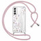 Yoedge Coque avec Cordon pour Samsung Galaxy S24 5G 6,2, Collier Étui Transparente Aesthetic Motif Fleur Femmes Filles Case, Silicone TPU + PC Antichoc Housse Laniere Corde Cover pour Samsung S24, 05