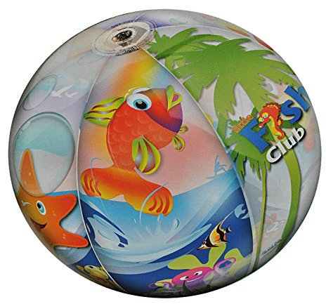 alles-meine.de GmbH Strandball aufblasbar 51 cm Fisch - aufblasbarer großer Ball - Wasserball Kinder Spielball Aufblasball Luft