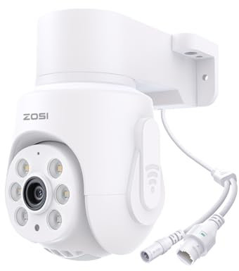 ZOSI 5MP Überwachungskamera Set Aussen WLAN mit 12 Monitor 2TB HDD, 8X WiFi 6 Pan Tilt Domekameras mit 2 Wege Audio, KI Personenerkennung/Verfolgung