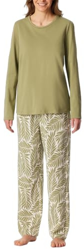 Schiesser Damen Schlafanzug Set lang weiche Baumwolle - Nightwear