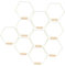 OUNONA 10 Stück Metall Hexagon Ringe für Diy Blumenkränze mit Holzständer Hochzeitsdekoration Tischkranz Rahmen Vielseitig Einsetzbar für Kreative Bastelprojekte
