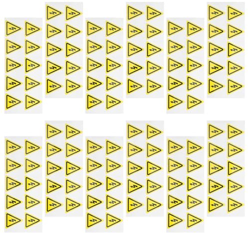 BESTYASH Adesivi Segnali di Avvertimento Alta Tensione Triangolari Gialli 200 Pezzi Resistente ai Graffi in Carta per Quadri Distribuzione Elettrica Interni ed Esterni