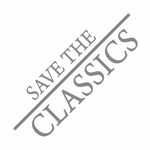 Save the Classics - Auto Aufkleber, Oldtimer Youngtimer Sticker, Retro Decal (Glanz Grau, 20cm x 6cm)