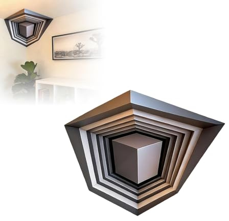 ZWWOGE 3 Stück Impossible Corners Wandaufkleber, 3D Illusion Eck Wanddekor, Abnehmbar Peel and Stick, für Wohnzimmer, Büro, Schlafzimmer