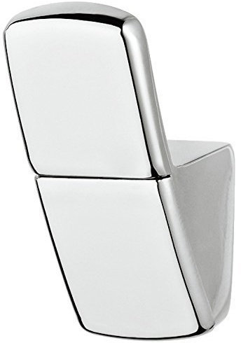 GedoTec Design Garderobenhaken eckig Kleiderhaken Garderobe verchromt poliert - CLIP | Haken einzeln | Metall massiv | Wand-Haken unsichtbar verschraubt | 10 Stück - Mantelhaken für Wand-Montage
