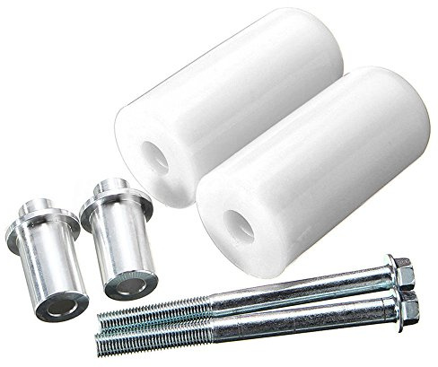 Yefun Frame Sliders, Universal Motorcycle Frame Sliders Anti Crash Protector For Yamaha Honda Suzuki (White)