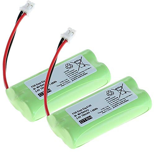 MeXXstar 2 x Akku für Siemens Gigaset A26 AS 15 AS140 / A120 / A140 / A150 / A160 / A165 / A240 / A245 / A260 / A265 / T-Com Sinus 100 / v30145-k1310-x359 / v30145-k1310-x383 (700mAh/1,68Wh)