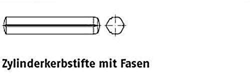 Zyl.kerbstifte m. Fase ISO 8740 1.4305 6 x 50 rostfrei A 1 VE=S 100 Stück