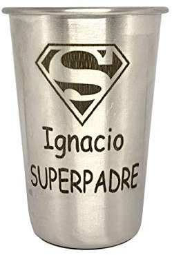 regalo grabado Bicchiere personalizzato, acciaio inossidabile con incisione orizzontale