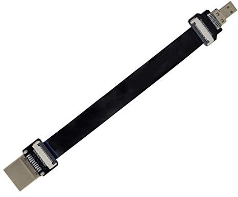xiwai CYFPV HDMI Stecker auf Micro HDMI Stecker Verlängerung FPC Flachkabel 1080P für FPV HDTV Multicopter Luftaufnahmen (0,2m)