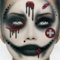 Brandsseller Gesichts-Tattoo Krankenschwester - Aufkleber Set Klebetattoos Temporäre Tattoos Halloween/Karneval Rot/Schwarz