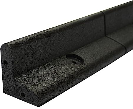 Flexible Lawn Edging Garden Border Grass Pathways Path Edge Vegetable Plot Flowerbed Raised Borders Rubber Artificial Grass Black | Pack of 8 x 1.2m