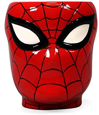 Macetero pared Marvel SpiderMan - Macetero cerámica - Macetero original - Decoración hogar Marvel - Jarrón pared - Licencia oficial