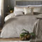 Laurence Llewelyn-Bowen - Beige Velvet Duvet Cover Set - Super King Size (260 x 220cm) - 2 Pillowcases - Soft Touch Velvet Bedding with Pearl Luxury Design