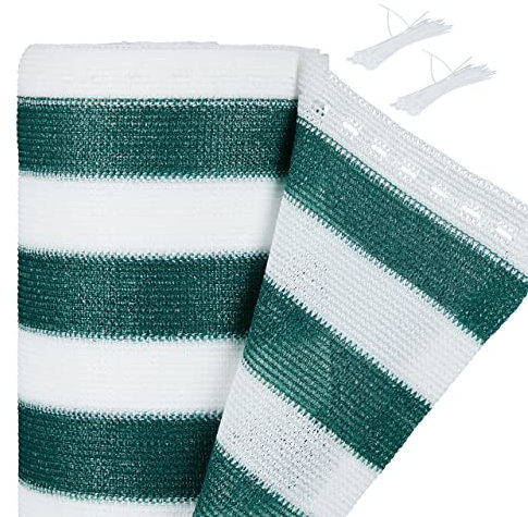 Relaxdays Brise-Vue, paravent clôtures 1,2X 30 m, rambardes, Anti-UV, résistant aux intempéries, PE-HD, Vert-Blanc